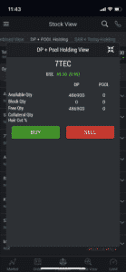 Manish Goyal's Single Client's Holding qty of Saven Technolgoes Ltd stock