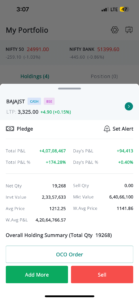 My Holding of Bajaj Steel Industries Ltd (BSE Code 507944)