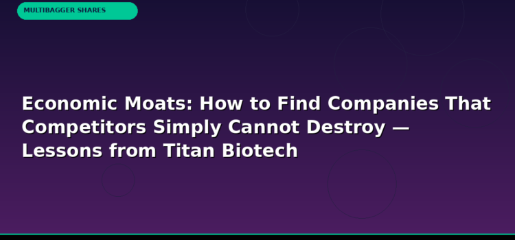 Economic Moats: How to Find Companies That Competitors Simply Cannot Destroy — Lessons from Titan Biotech