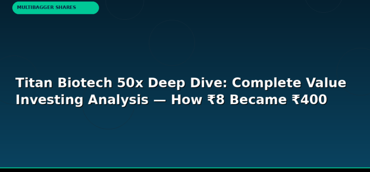 Titan Biotech 50x Deep Dive: Complete Value Investing Analysis — How ₹8 Became ₹400