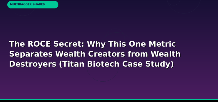 The ROCE Secret: Why This One Metric Separates Wealth Creators from Wealth Destroyers (Titan Biotech Case Study)
