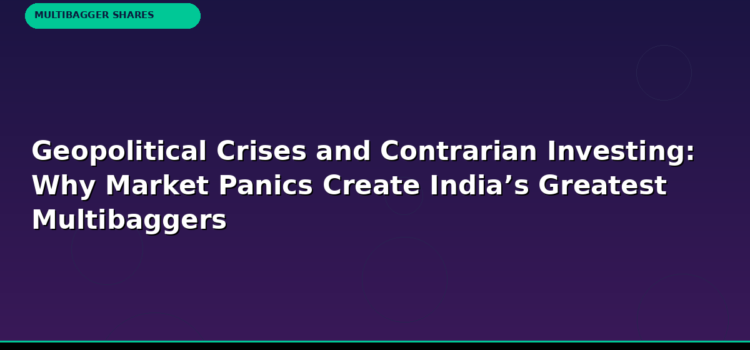 Geopolitical Crises and Contrarian Investing: Why Market Panics Create India’s Greatest Multibaggers