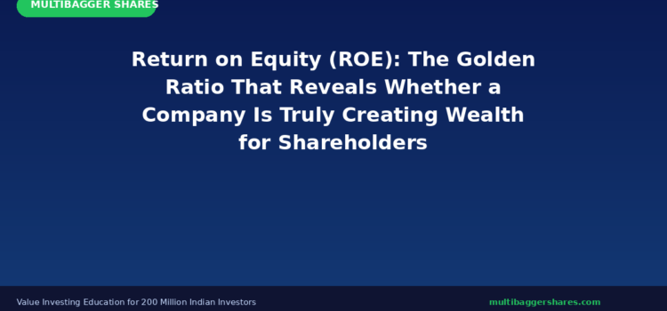 Return on Equity (ROE): The Golden Ratio That Reveals Whether a Company Is Truly Creating Wealth for Shareholders — A Complete Guide for Indian Investors