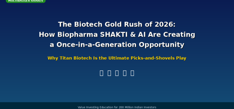 The Biotech Gold Rush of 2026: How Biopharma SHAKTI and AI Are Creating a Once-in-a-Generation Investment Opportunity — And Why Titan Biotech Is the Ultimate Picks-and-Shovels Play