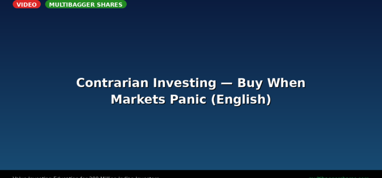 Video: Contrarian Investing — Buy When Markets Panic (English)