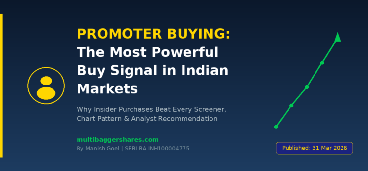 Promoter Buying: Why Insider Purchases Are the Most Powerful Buy Signal in Indian Markets — How to Track, Analyze, and Profit from Promoter Conviction in Small-Cap and Mid-Cap Stocks