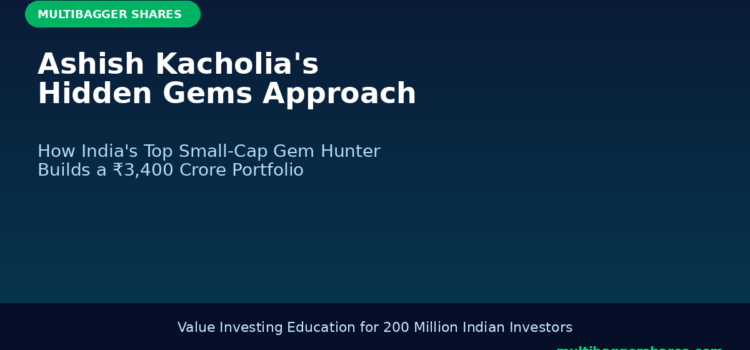 Ashish Kacholia’s Hidden Gems Approach: How India’s Most Famous Small-Cap Gem Hunter Builds a ₹3,400 Crore Portfolio — The Complete Blueprint for Indian Value Investors