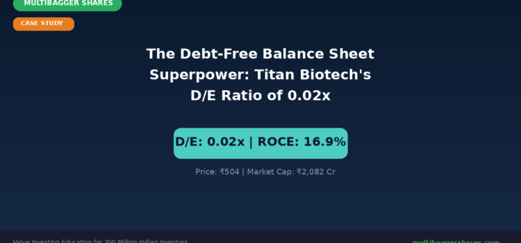The Debt-Free Balance Sheet Superpower: Why Titan Biotech’s D/E Ratio of 0.02x Makes It a Fortress Stock — How Zero-Debt Companies Outperform in Every Market Cycle and Why Indian Investors Must Prioritize Financial Strength Over Leverage