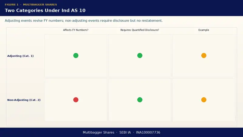 Two categories under Ind AS 10