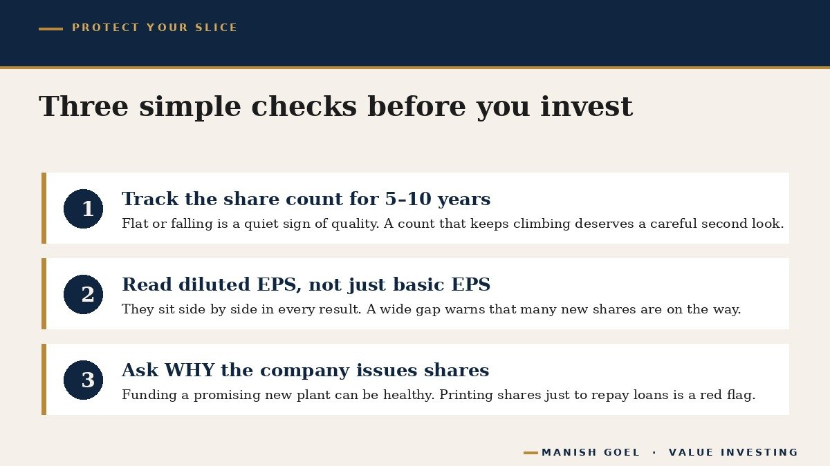 Three habits to protect your ownership from dilution