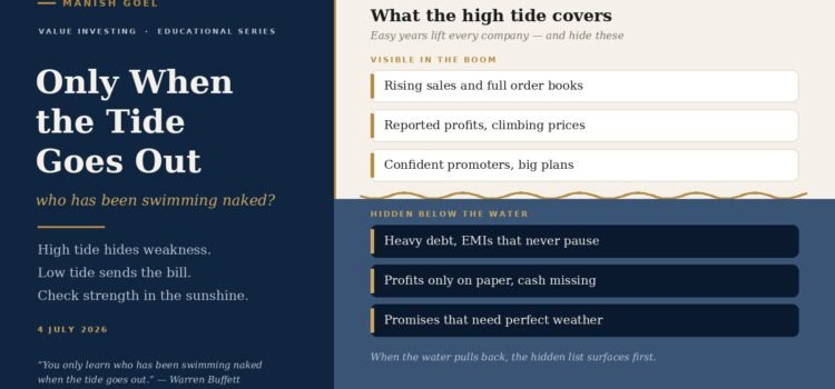 Only When the Tide Goes Out: Warren Buffett’s Famous Lesson on How Good Times Hide Weak Companies Only when the tide goes out: Buffett's famous lesson on how good times hide weak companies
